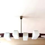 Lustre Lunel laiton et palissandre