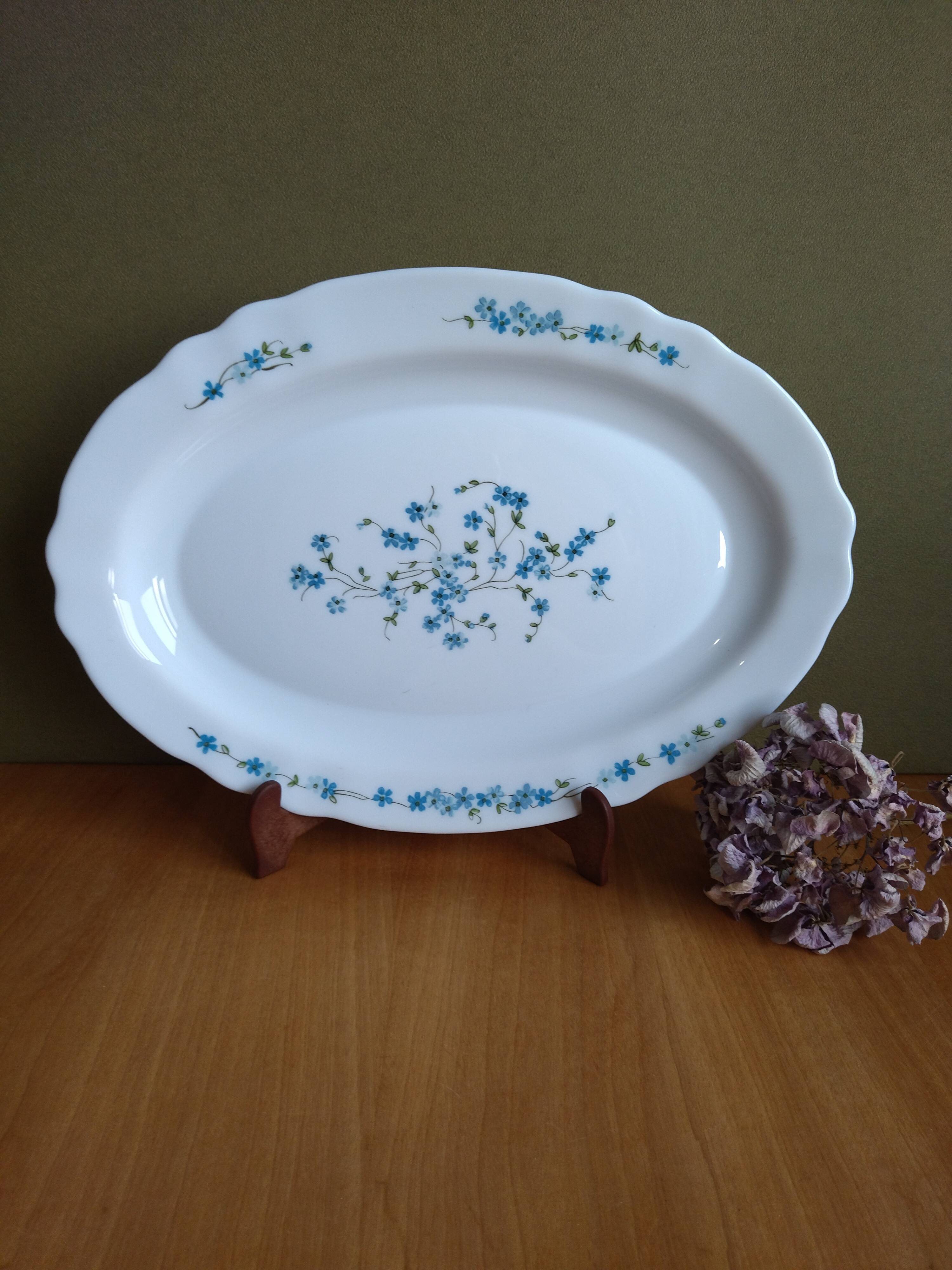 Serving dish arcopal forget-me-not Vintage Veronica