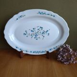 Plat de service arcopal myosotis Véronica vintage