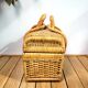 Rattan vanity suitcase