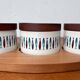 Sets of Swedish herring pots in ceramic and teak by Asa Lindberg for Sagaform, 2000s, set of 4.