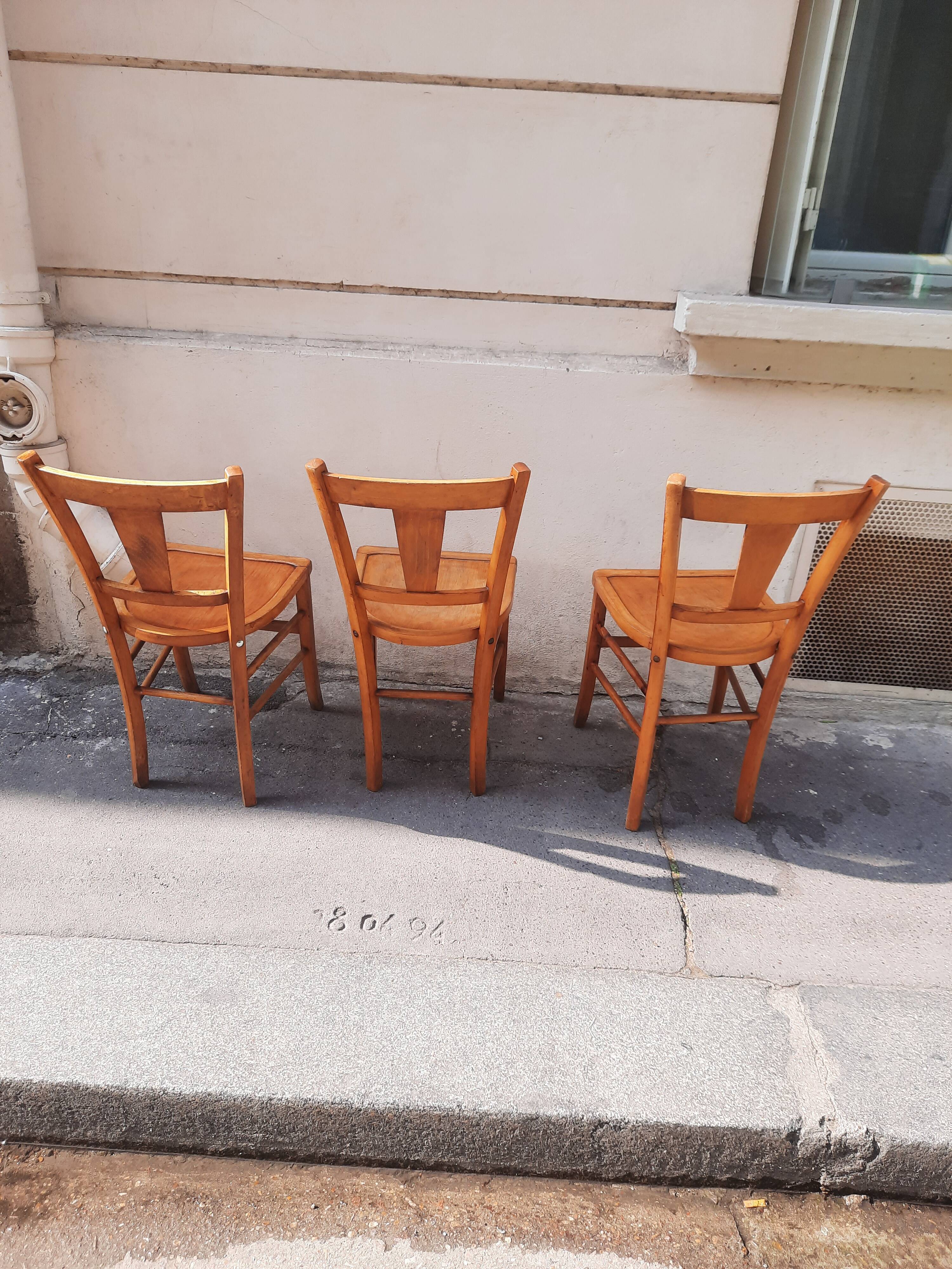 Lot de 3 chaises bistrot