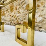 Pair of brass and glass side tables circa 70/80