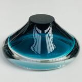 Scandinavian blue sommerso glass catchall – vintage design from the 1960s.