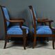 Paire de fauteuils en acajou, époque Restauration – début XIXe