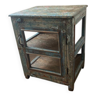 Indian display case in patinated wood