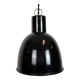 Small Industrial Black Enamel Ceiling Lamp, 1950s
