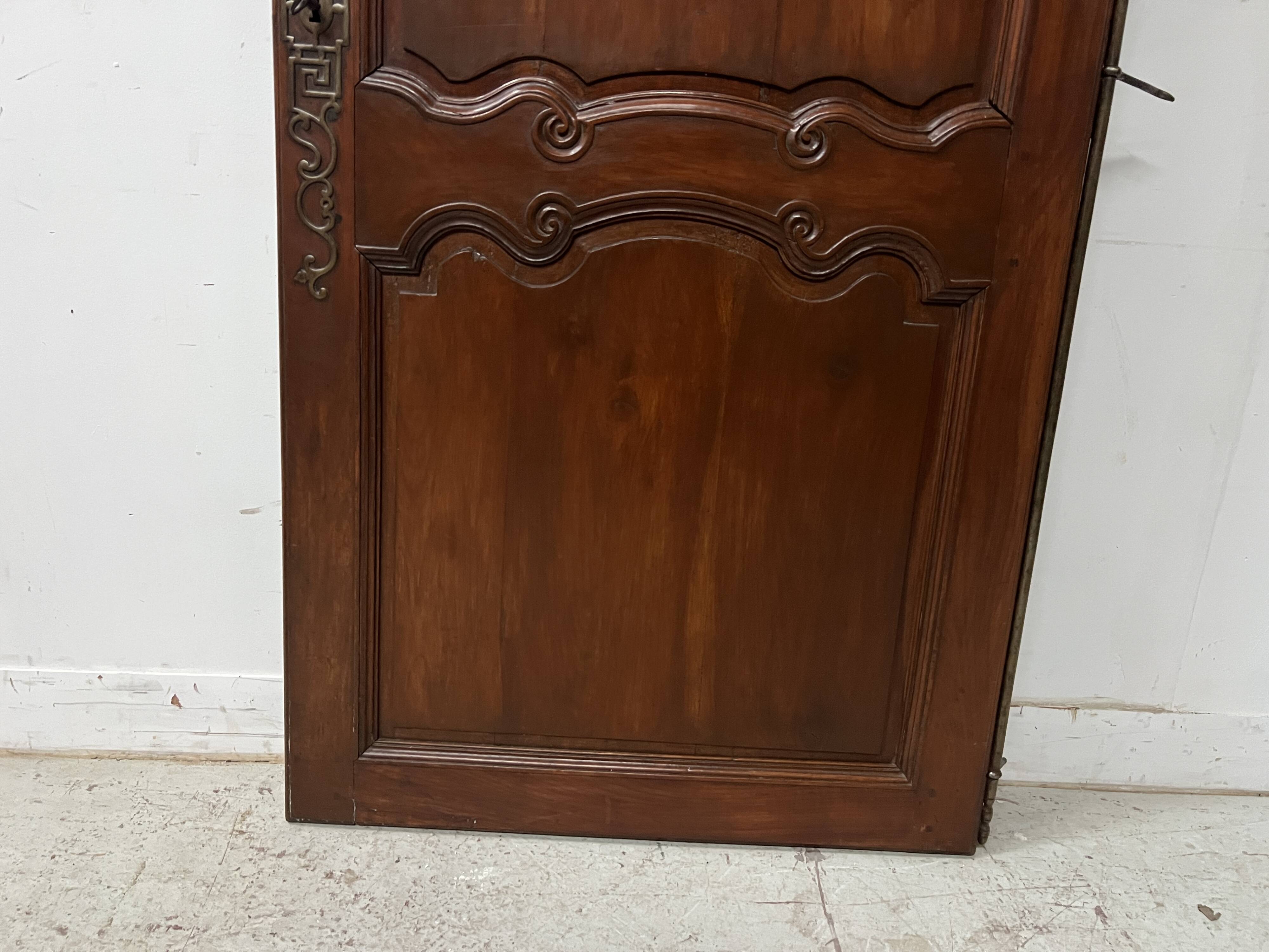 18th century solid cherry wood cupboard door