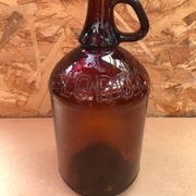 Ancienne Bouteille Dame Jeanne CLOROX Verre Marron Vintage #A941