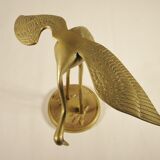 Brass heron 19 cm