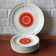 Service dessert, 6 plates and vintage porcelain dish from Germany.