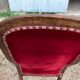 Fauteuil voltaire velours rouge