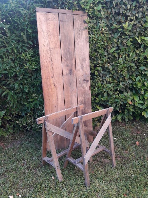 table tréteaux 2m atelier campagne ancienne