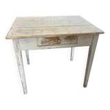 Old farmhouse table in weathered wood
