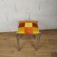 Tabouret années 70 damier
