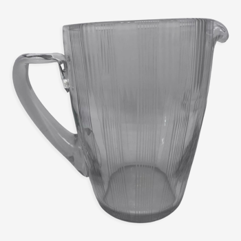 50s chiseled glass pitcher