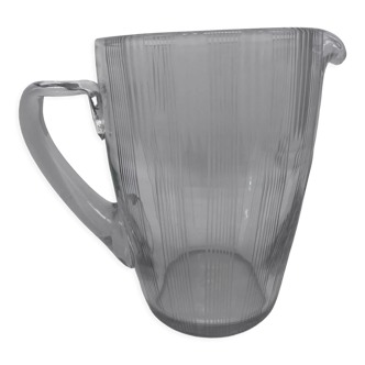 50s chiseled glass pitcher