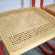 Chaise cantilever tubulaire rouge des années 80