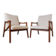 Pair of Jiroutek armchairs by Interier Praha, Vintage Czech 1960s