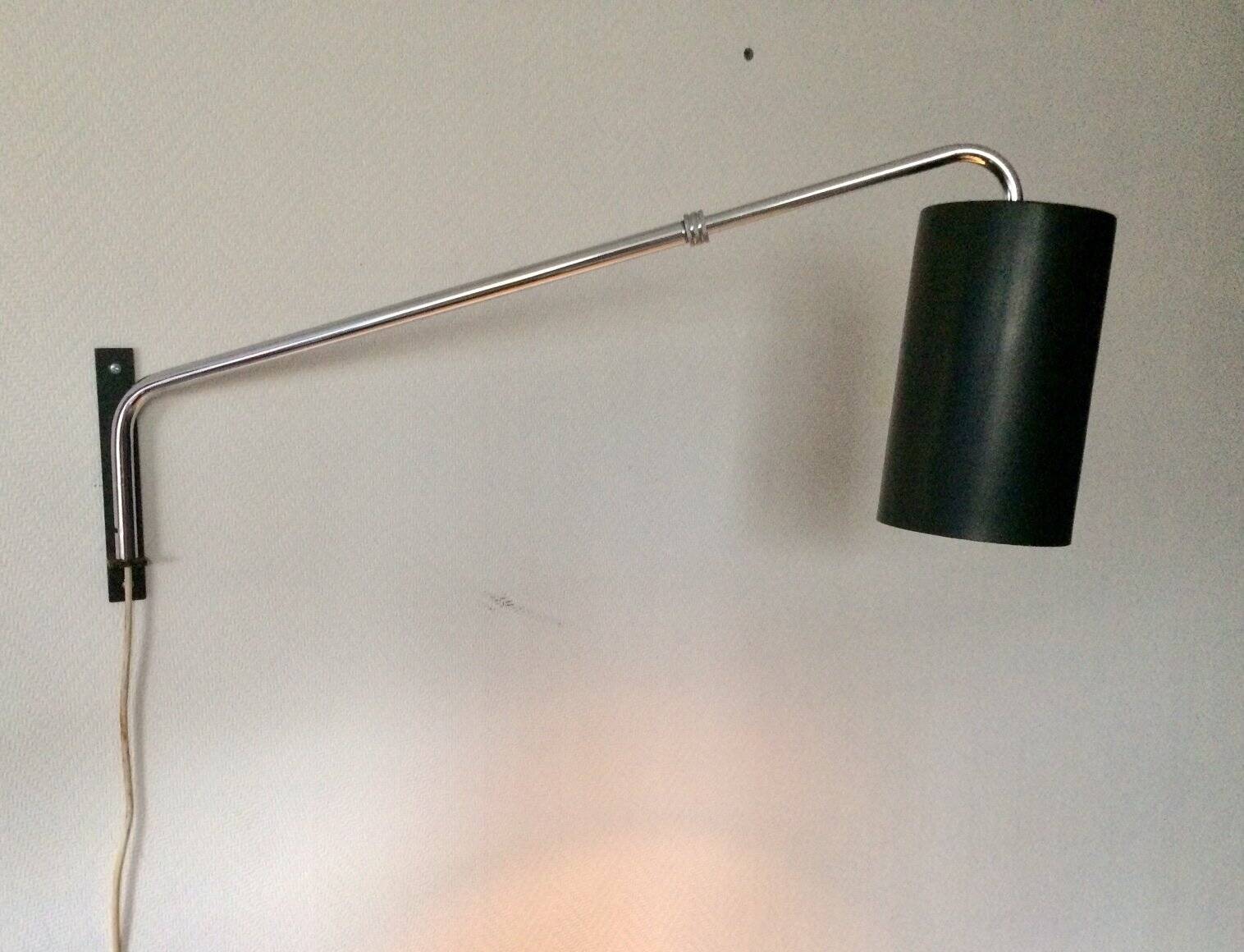 Mid-Century Extendable Cylinder Wall Lamp, 1960s