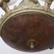 Antique bronze and alabaster 6-light chandelier, 1910
