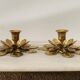 Old brass candlesticks