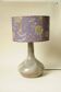 Vintage Ceramic Lamp - Indian Purple Flower Shade - 70s Style