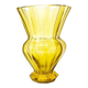 Vase Art Déco, cristal jaune, conçu par J. Hoffmann, Bohême, Tchécoslovaquie, années 1930