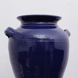 Blue terracotta pot vase 2 anses