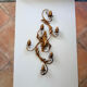 Pair of Golden Florentine Wall Lights 1950s 1960s Hollywood Regency 7 Lights