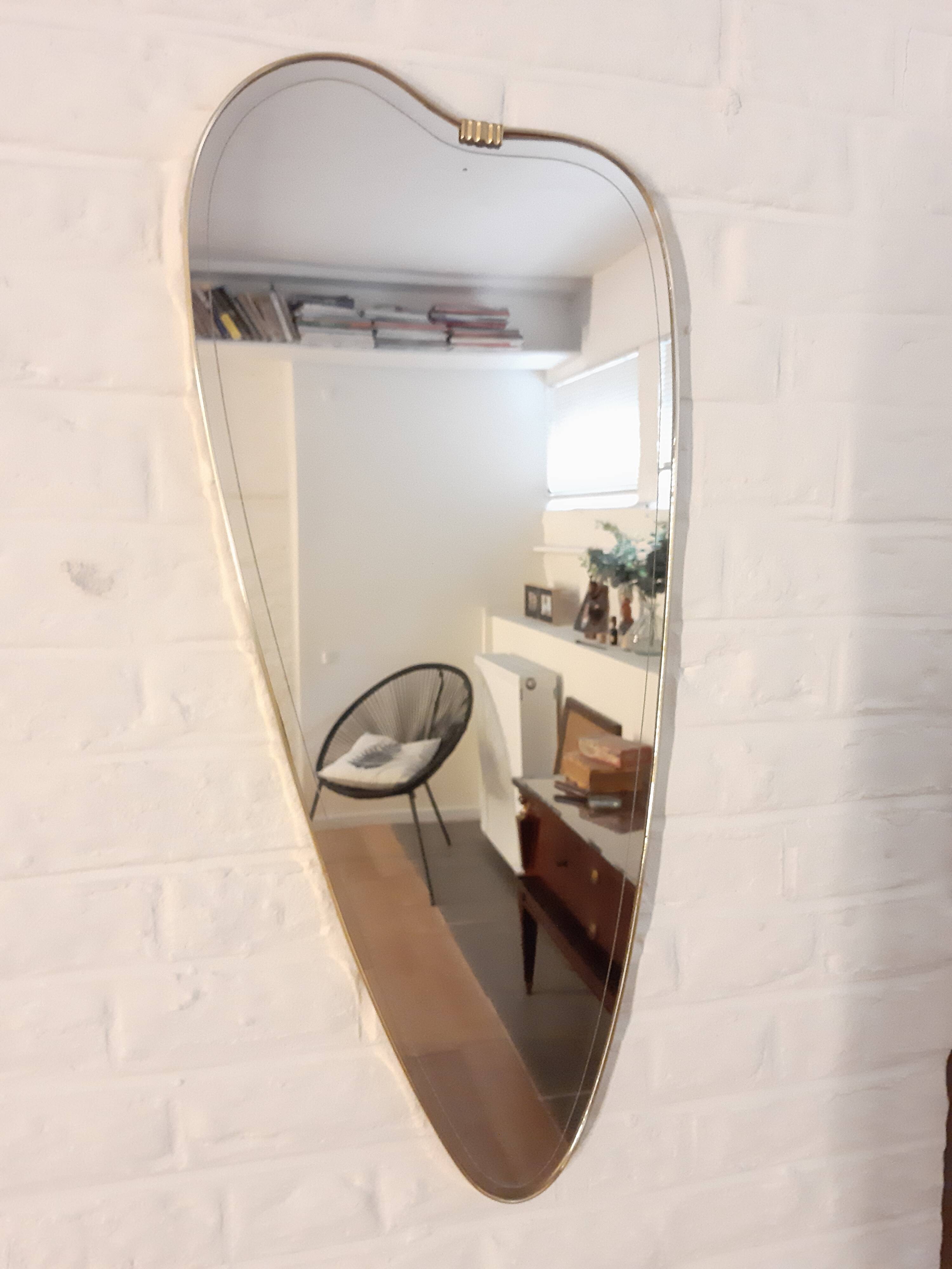 Mirror rear-view mirror 35x85cm