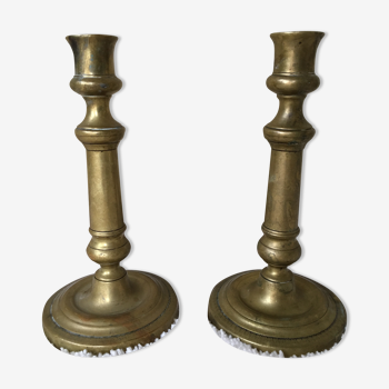 Pair of brass candlestick