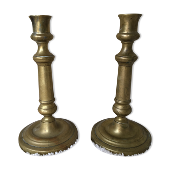 Pair of brass candlestick