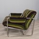 Paire de fauteuils vintage des années 70 en velours dessinés par G. Faleschini