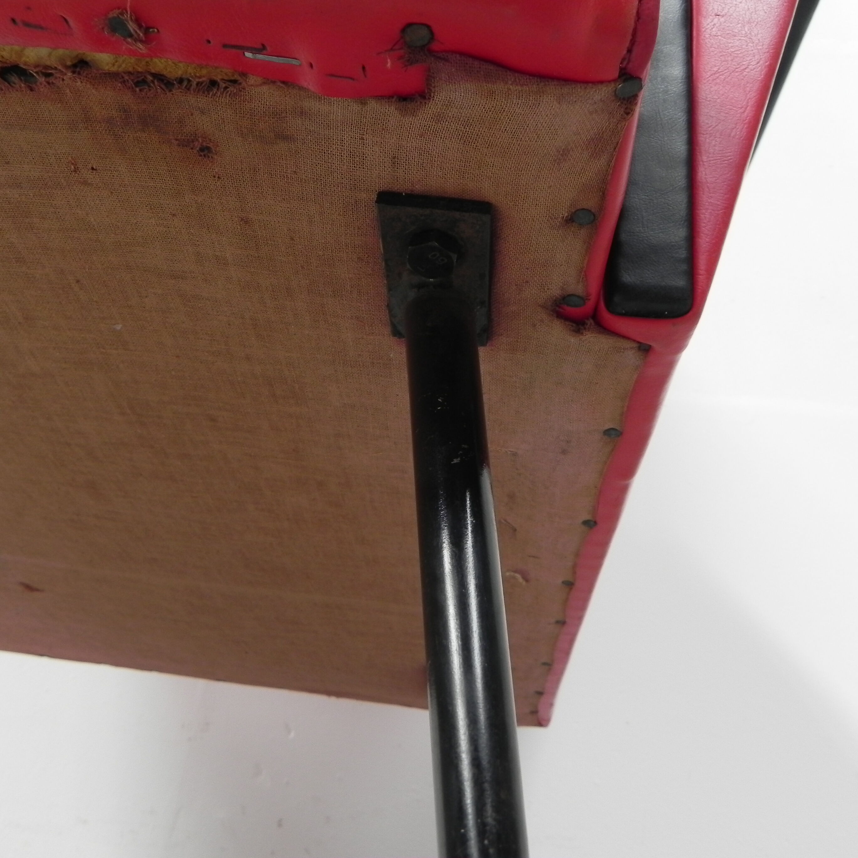 Vintage skai armchair with armrests