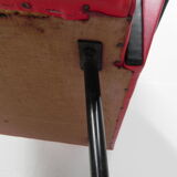 Vintage skai armchair with armrests