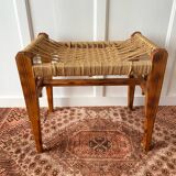 1960s woven seat stool
