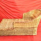 Méridienne en osier vintage