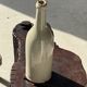 Bouteille vintage en grès beige moucheté H31