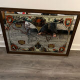 Vintage mirror world map