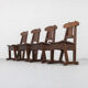 Ensemble de chaises de salle à manger brutalistes des années 1970