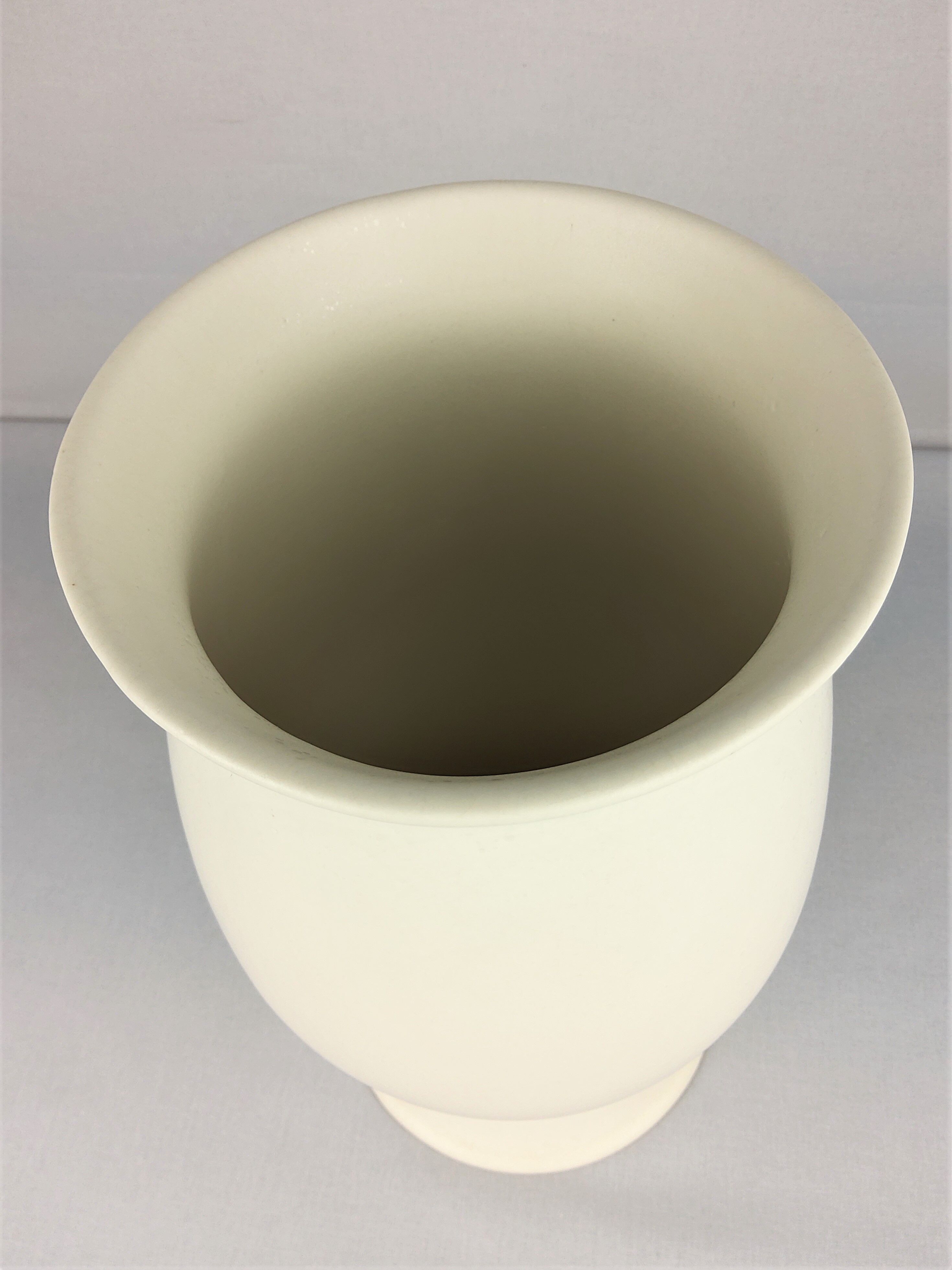 Vintage 1970 Franco Pozzi white ceramic vase