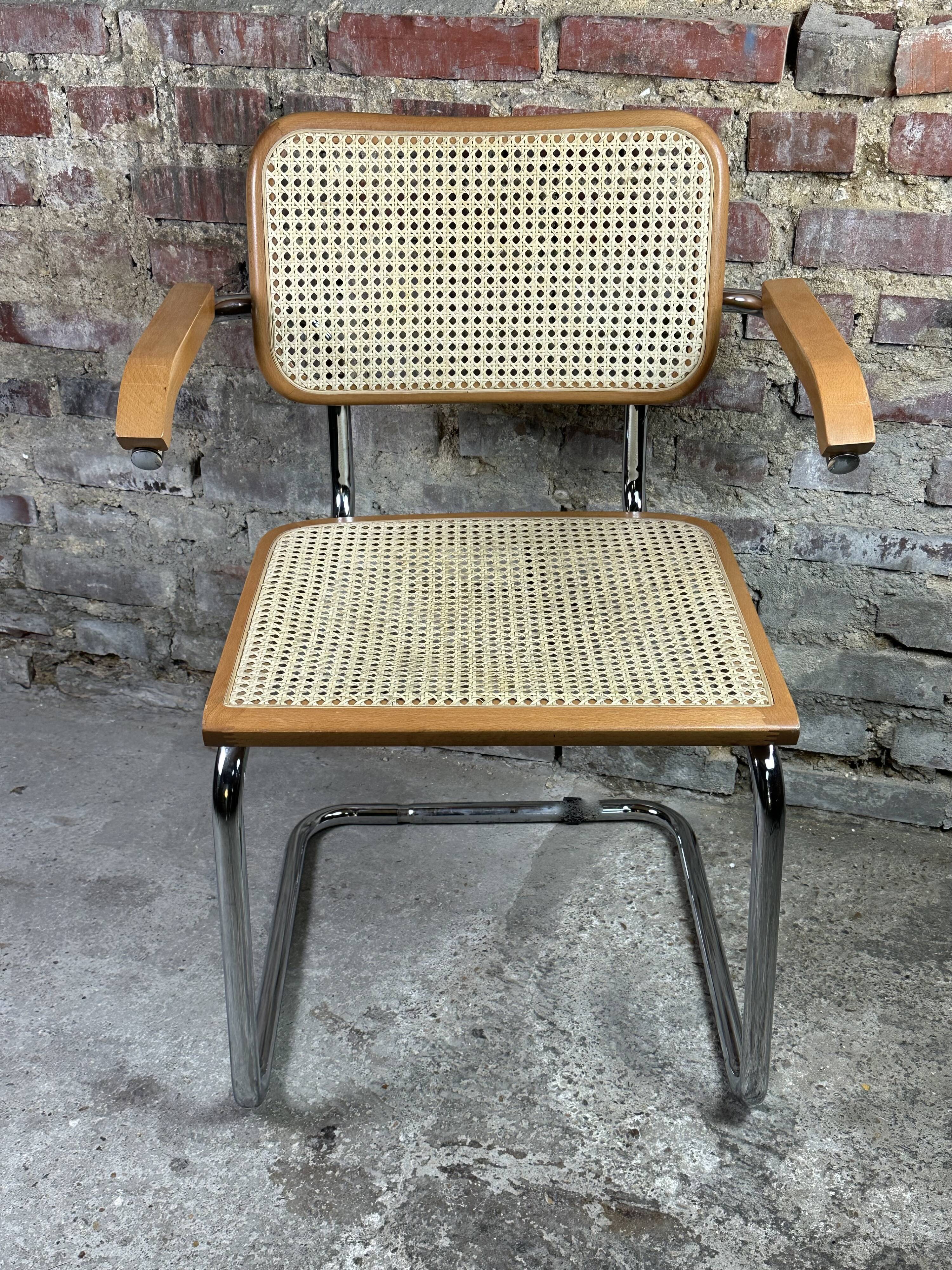 70'S Italian sled chair in beech and chrome aluminum