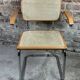 70'S Italian sled chair in beech and chrome aluminum