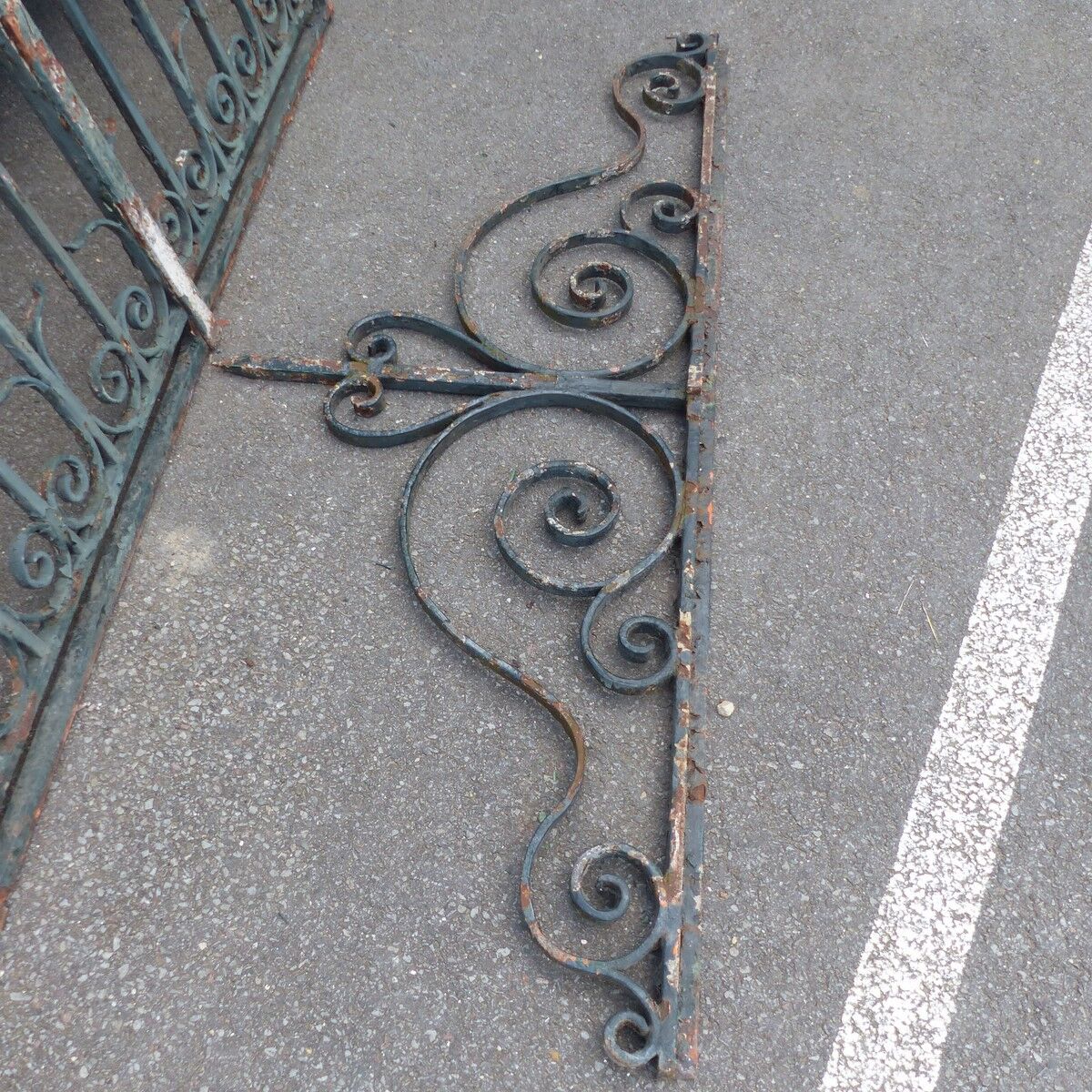 Old gate gate 2 wrought iron beating Sun L 176 cm x H 137 cm