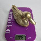 Set of two brass ducks, 22 cm