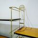 Etagère murale modulable en métal doré et bois