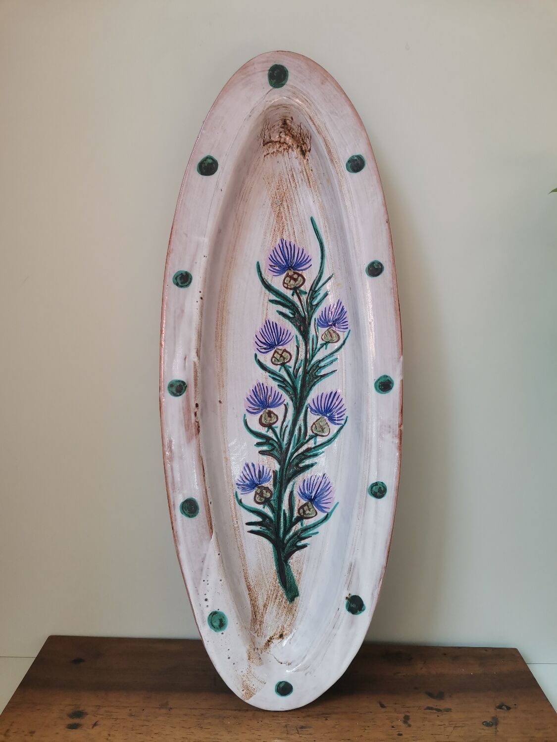 Oval dish vintage Vallauris