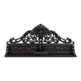 Richly carved baroque black wooden sculptured shelf, France ca. 1850