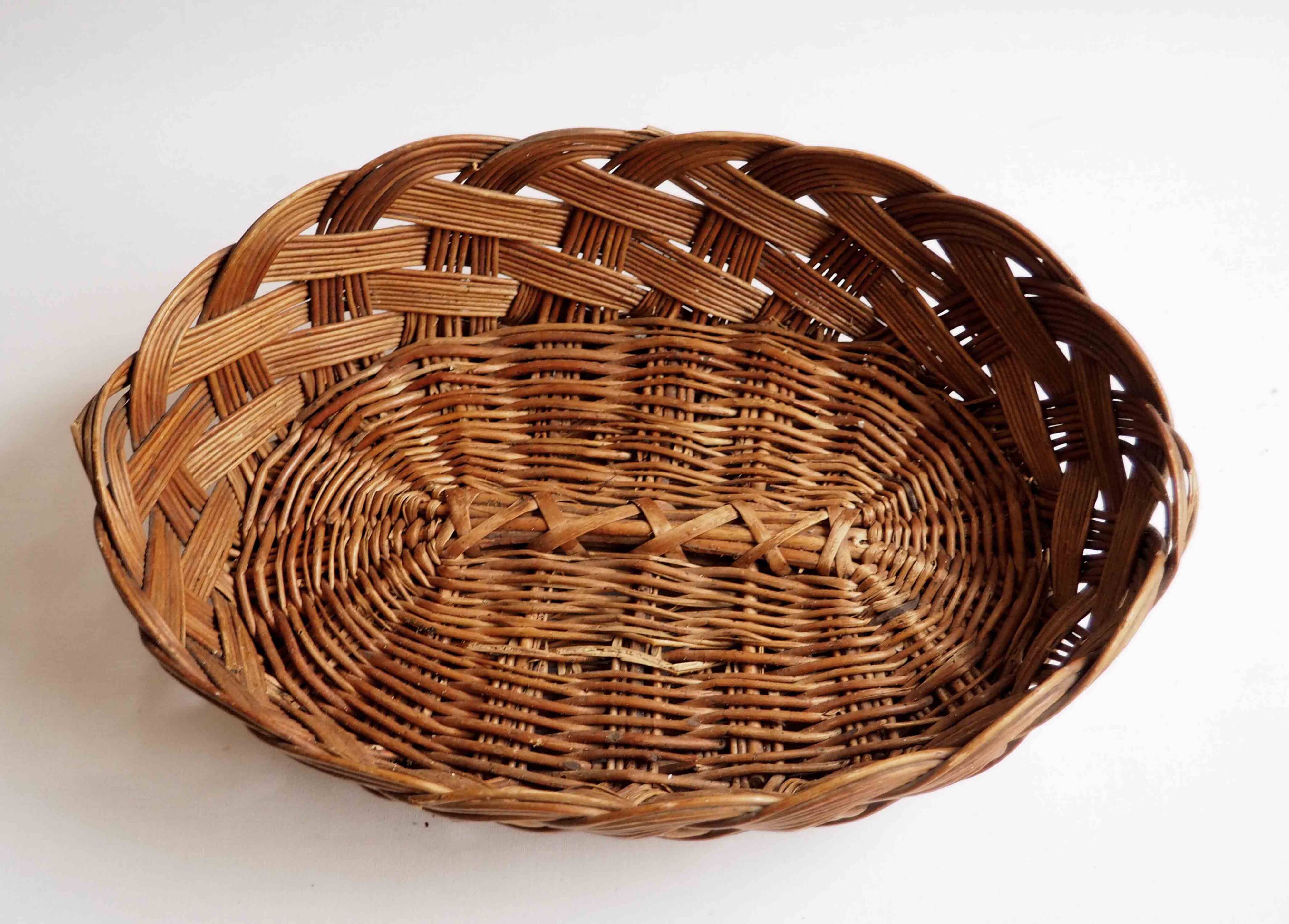 Old rattan basket basket
